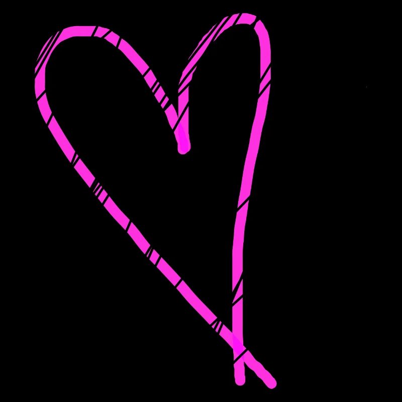 Rosa Herz mit Einschnitten Geschenkidee pink