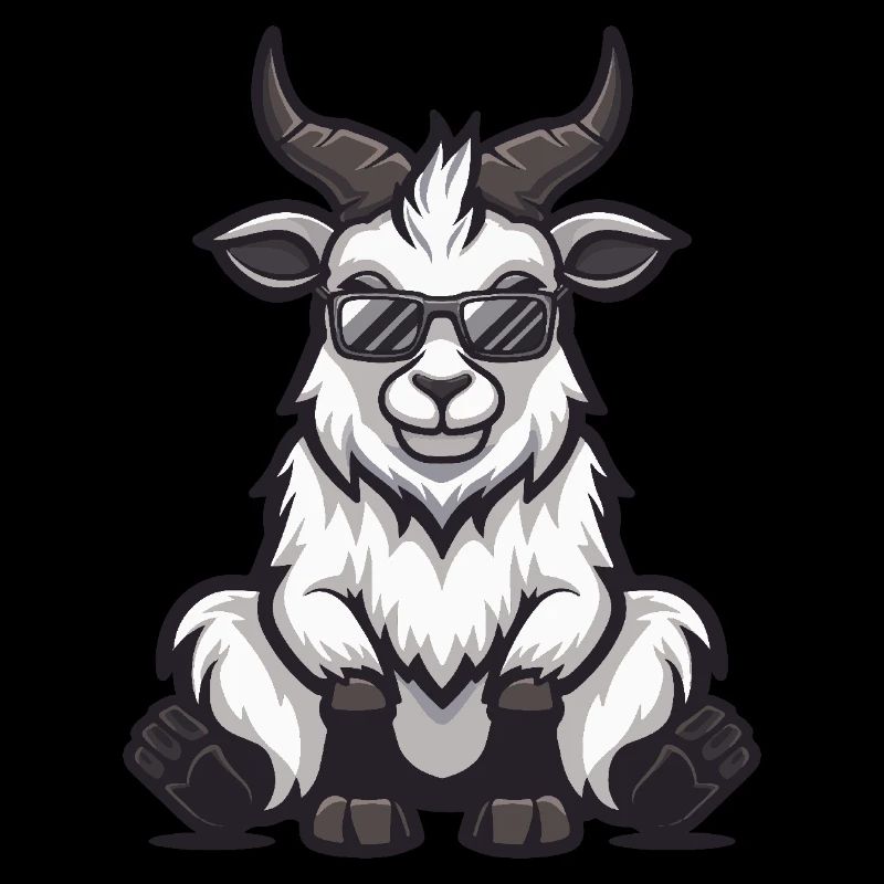 Mountain Goat Cool Comic