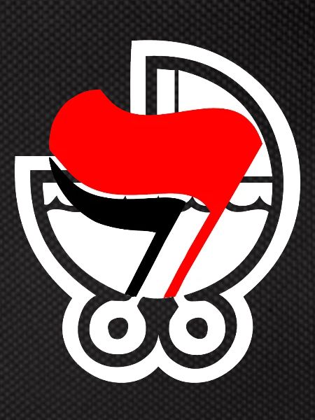 antifa stroller flag