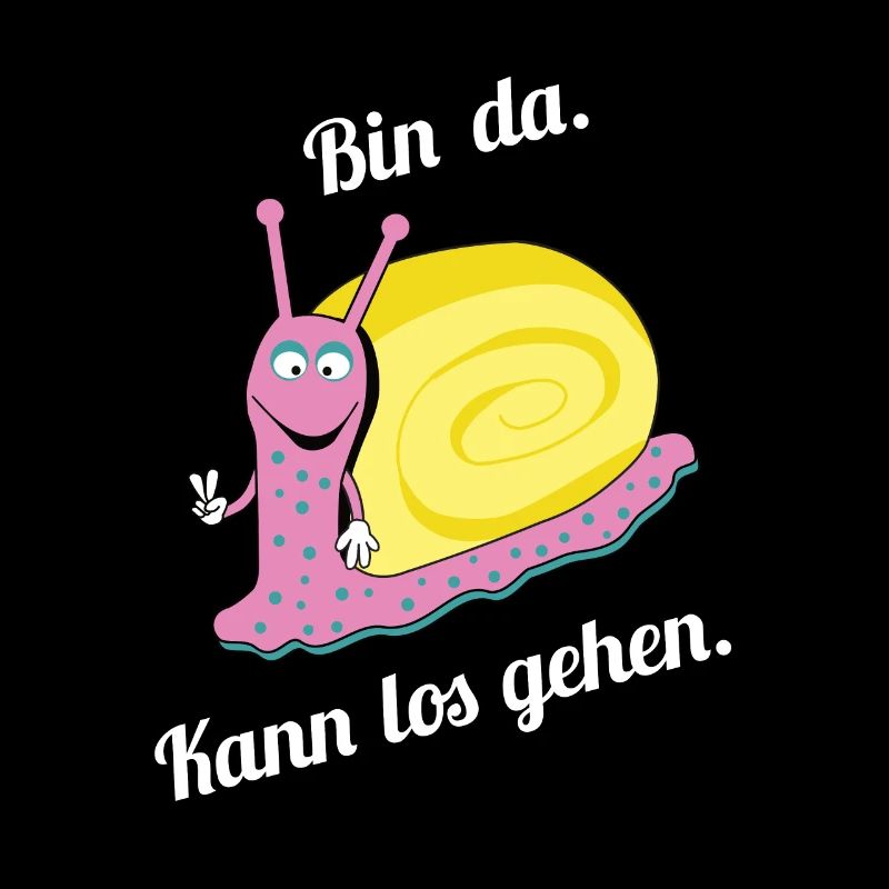 Geschenk Garten Schnecke Bin da kann losgehen