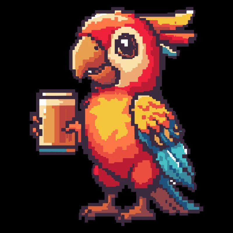 Papagai Pixel Bier