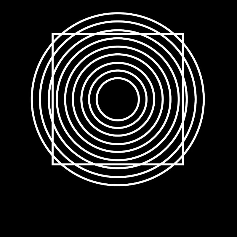 Illusion géométrique cercle lignes carrées
