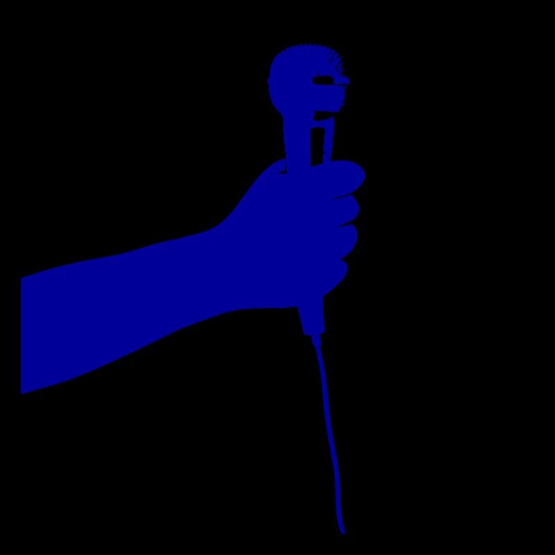 microphone (bleu)