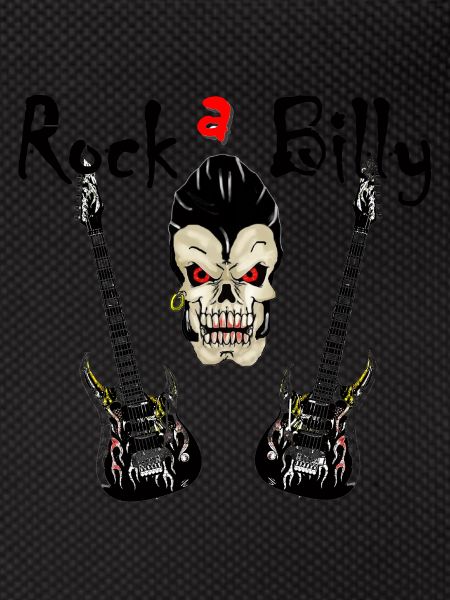 skull rockabilly