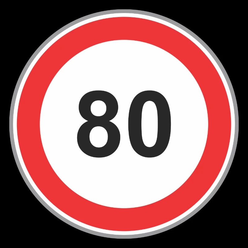 Panneau routier 80