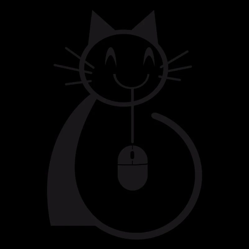 Chat souris ordinateur