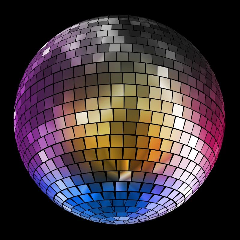 Diskokugel Mirrorball farbig