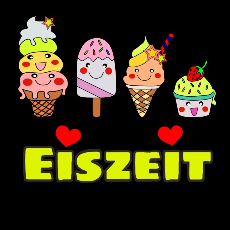 Eiszeit Eis Süßes Sommer Eis Shirt