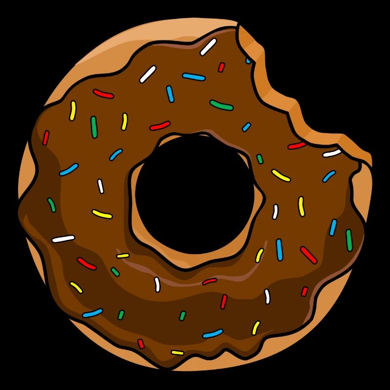 Donut mit Biss Schokolade