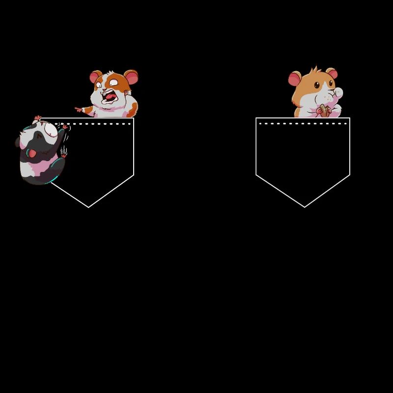 Hamster Meerschweinchen Geschenk Brusttasche