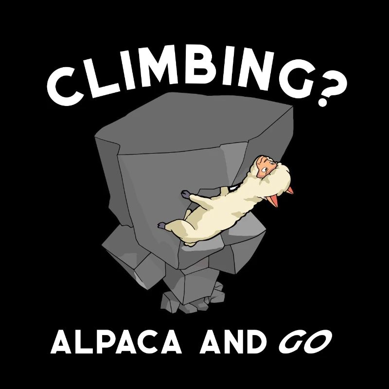 Climbing Alpaca Klettern Alpaka Outdoor Geschenk
