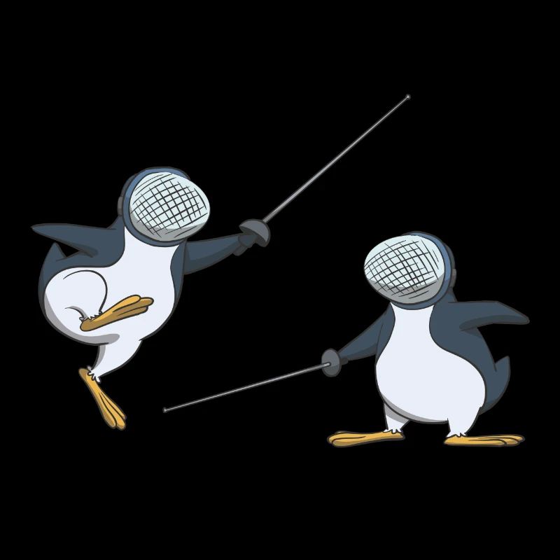 Fechten Treffer im Sprung Geschenk Idee