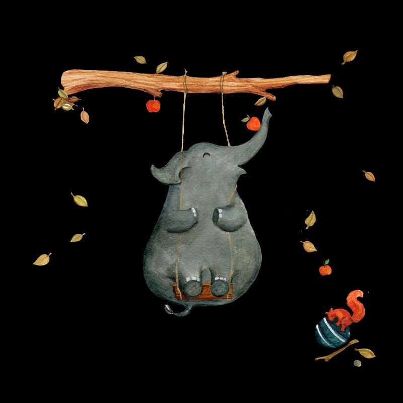 schaukeln mit Eichhörnchen