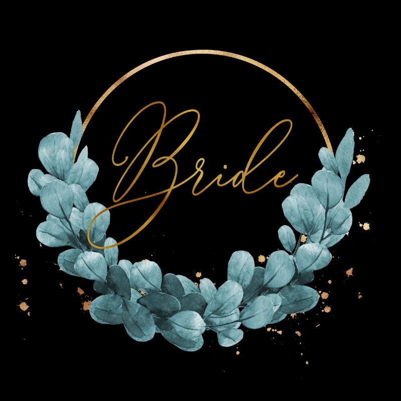 blue ivy wreath bride