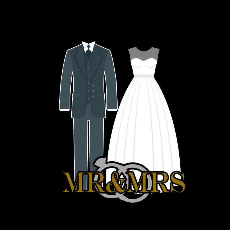 MR MRS black Souvenir, Gift, Gift Idea