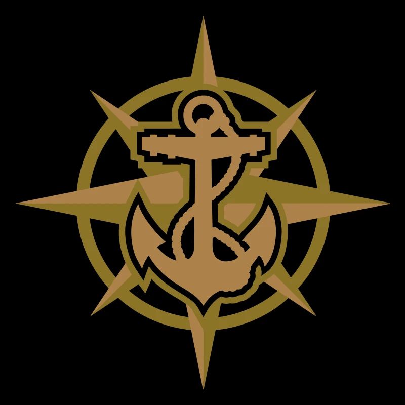 Anchor & Compass Rose