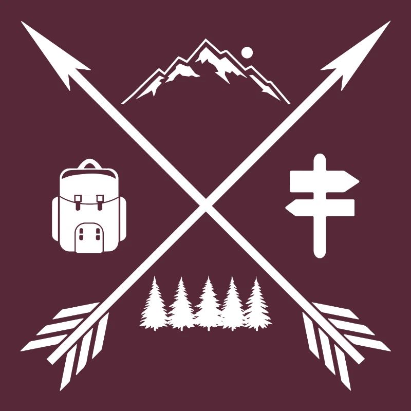 Wandern Wanderer Backpacker Berge Camping Geschenk