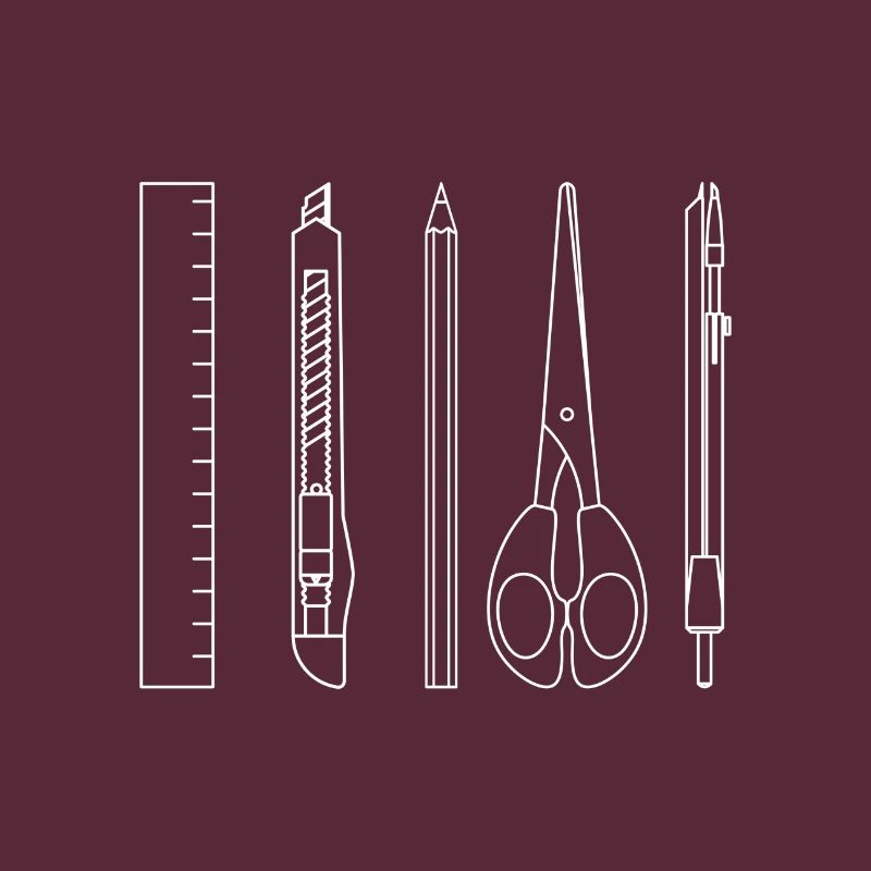 Articles d’écriture et de bricolage Debout - Blanc