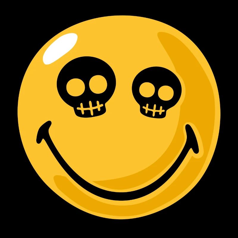Smiley skull eyes