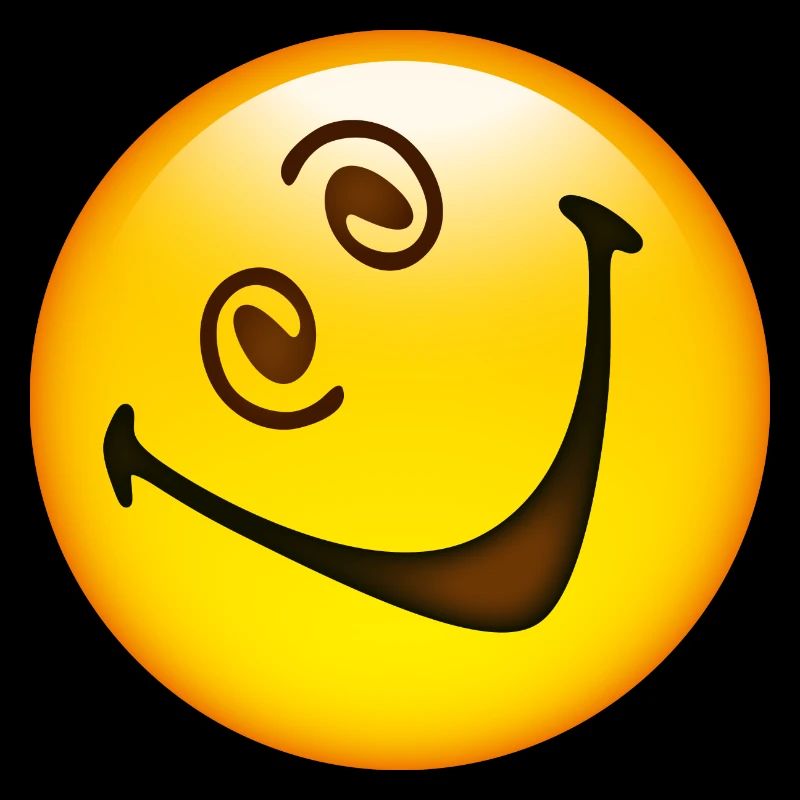 Smiley Glossy Crazy Happy