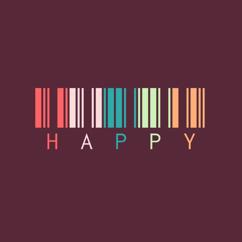 Strichcode "Happy"