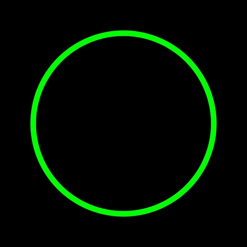 Circle ring shape icon green