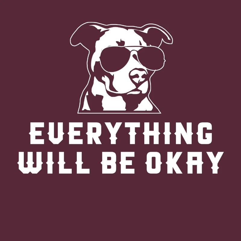 everything will be okay hunde design spruch