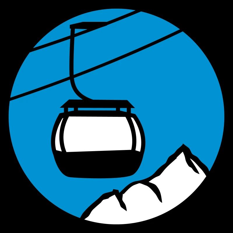 berge kreis rund logo schwebebahn eine einzelne go