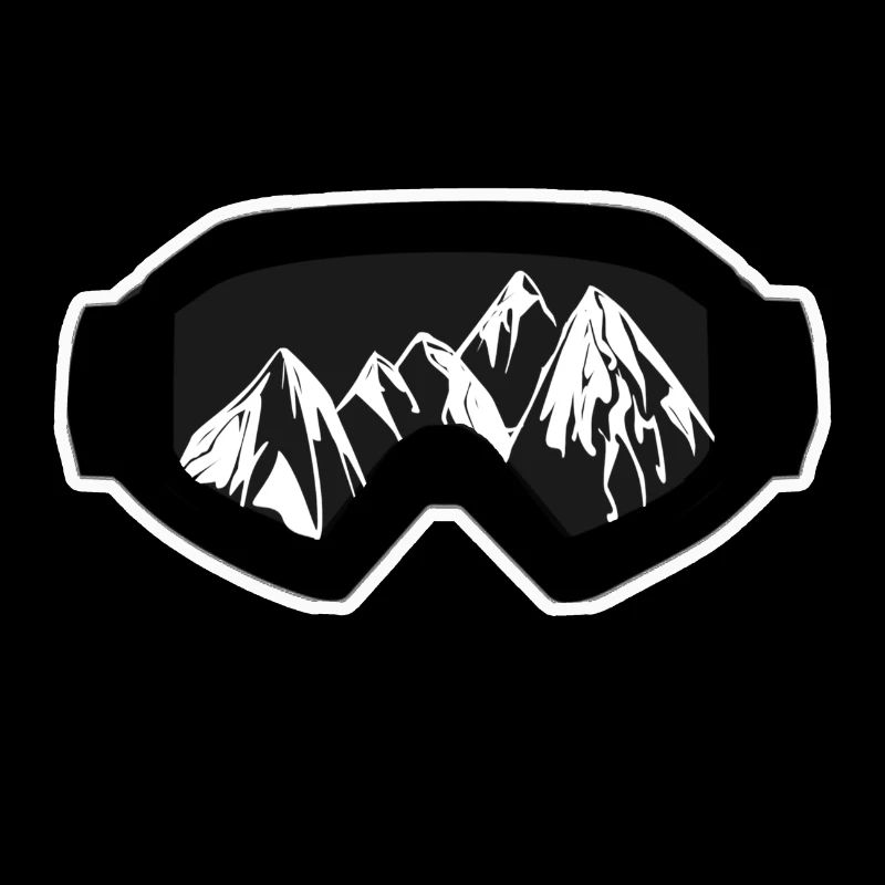 Skibrille mit Bergen
