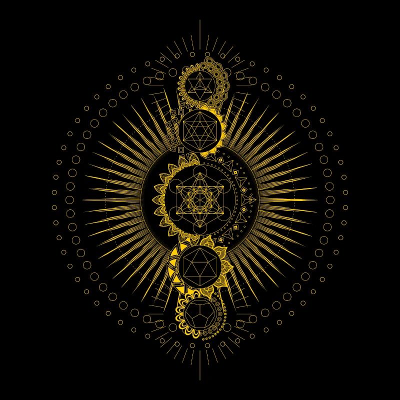Géométrie sacrée La transcendance en or du cube de Metatron