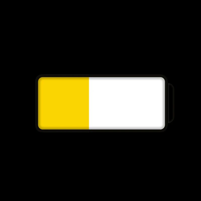 Batterie (à moitié pleine / à moitié vide - 40%)