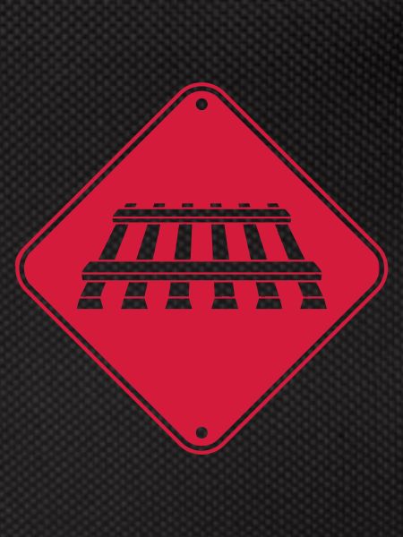 Caution track sign