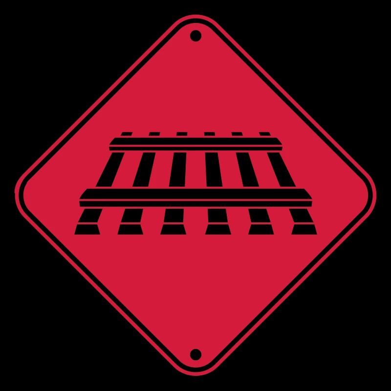 Caution track sign