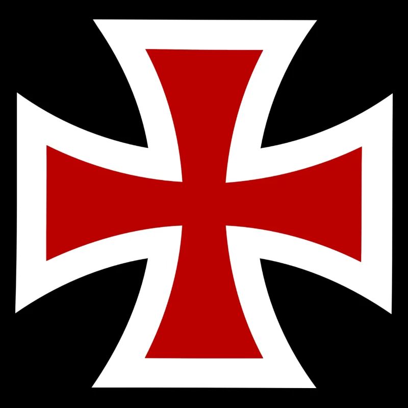TEMPLER KREUZ ROT mit Schatten