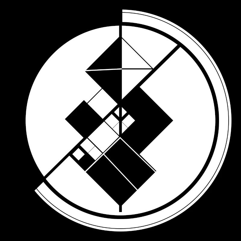 A Something - Formes en noir et blanc sur le dos blanc