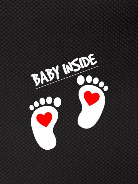 Baby inside füßchen und herzchen