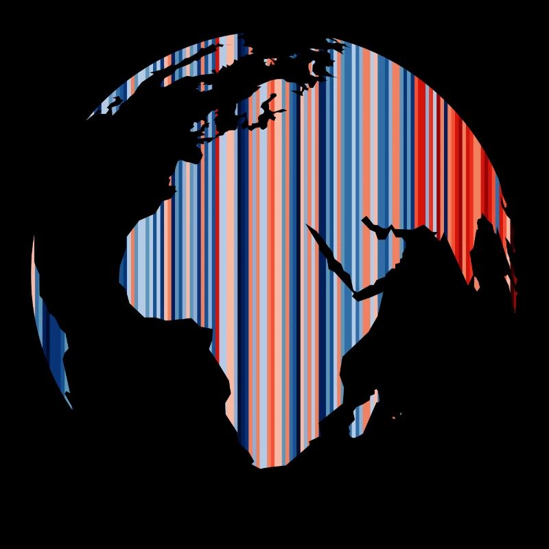Climate Change - Warming Stripes - Earth