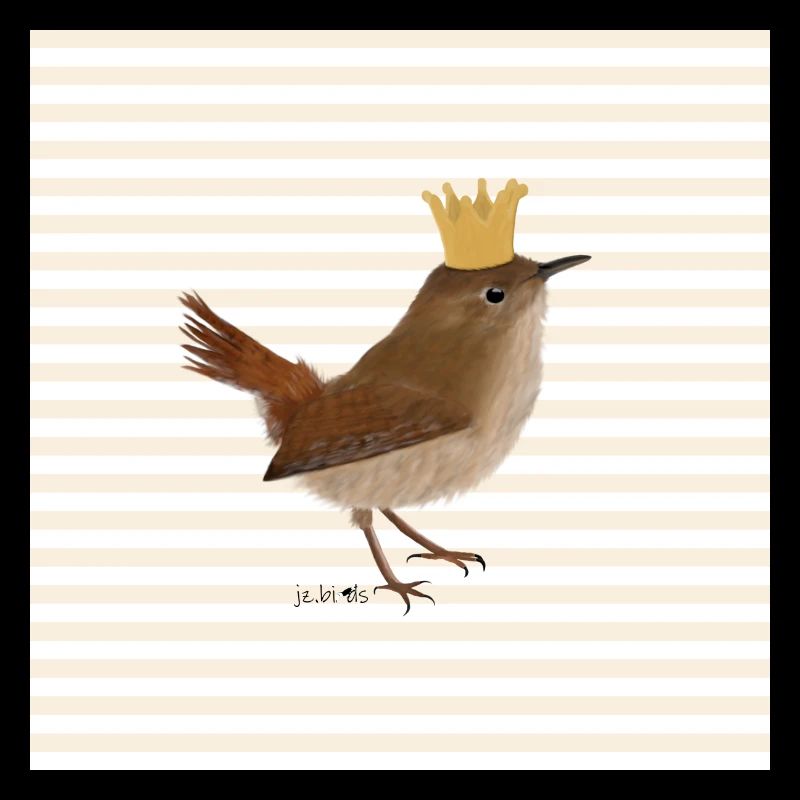 Wren with golden crown bird gift