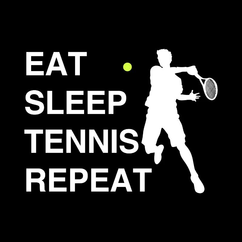 Eat Sleep Tennis Repeat CW Blanc