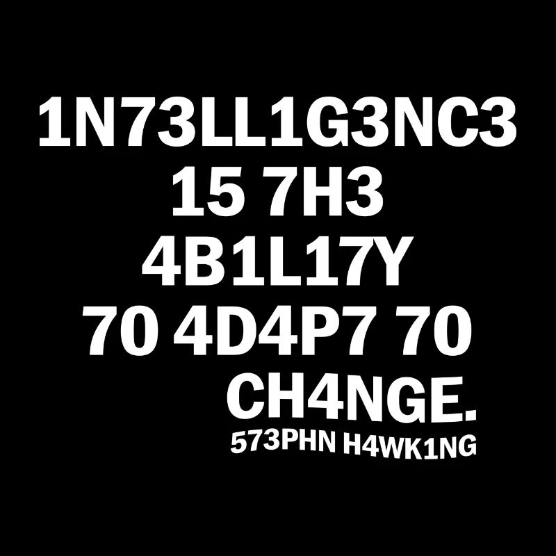 Inteligence science proverbe physique cadeau
