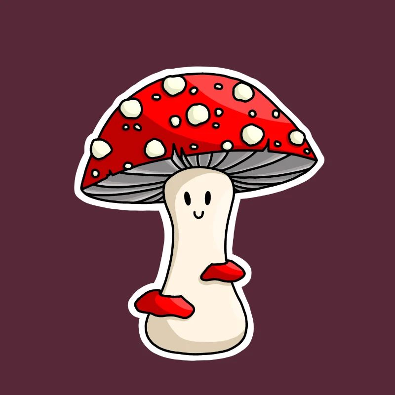 Glücklich rot Toadstool