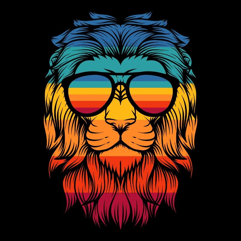 Löwe mit Brille