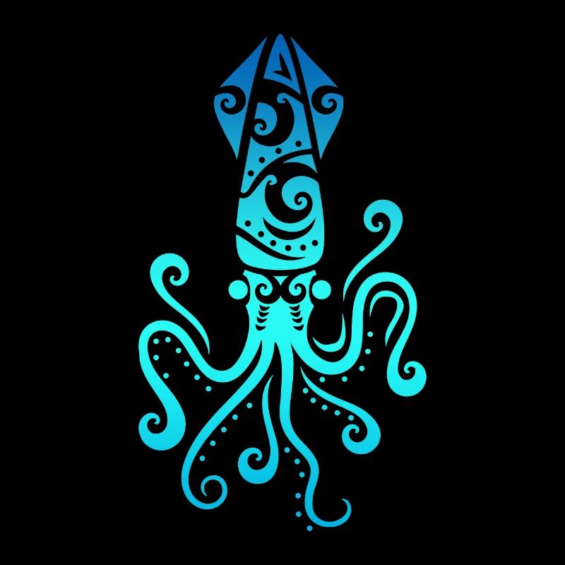 Maori Squid Polynesian Tribal Tattoo Geschenkidee