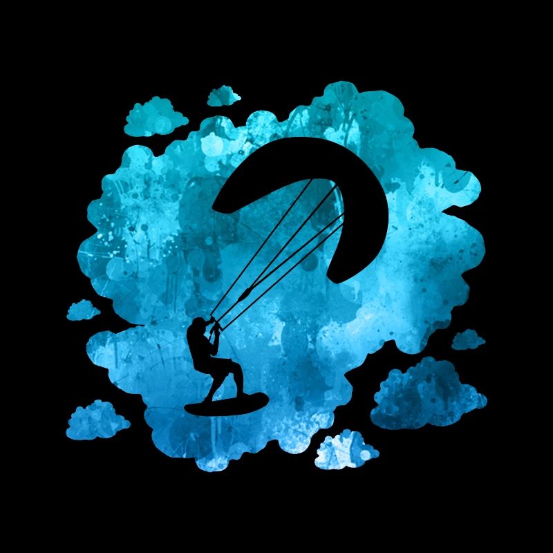 Double Exposure Kite Surfing Retro Gift