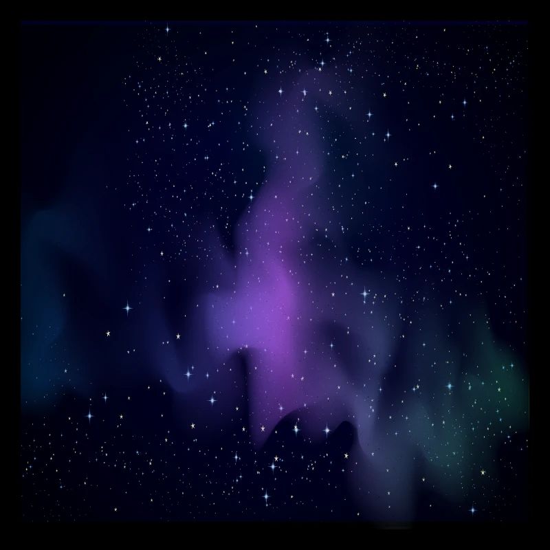 Galaxy pattern with stars and black background