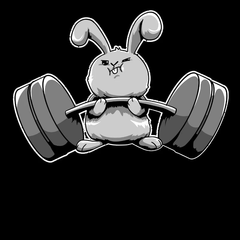 Funny Rabbit Gewichtheben Gym Workout Hase