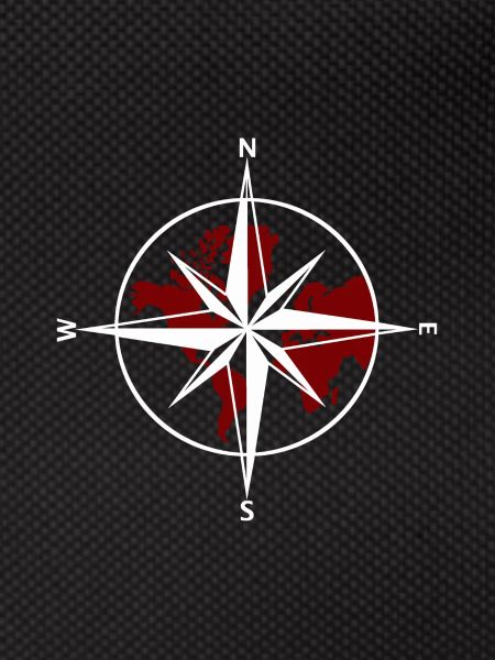 Compass white-red