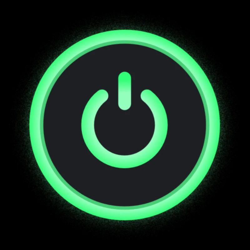 power on, power button