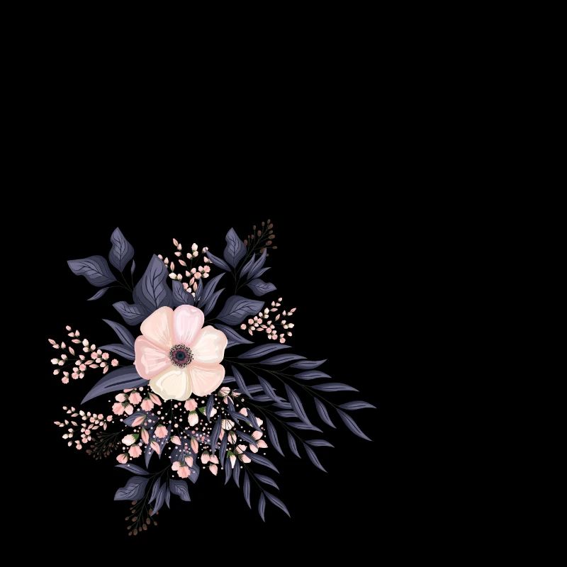 lettre E fleuris