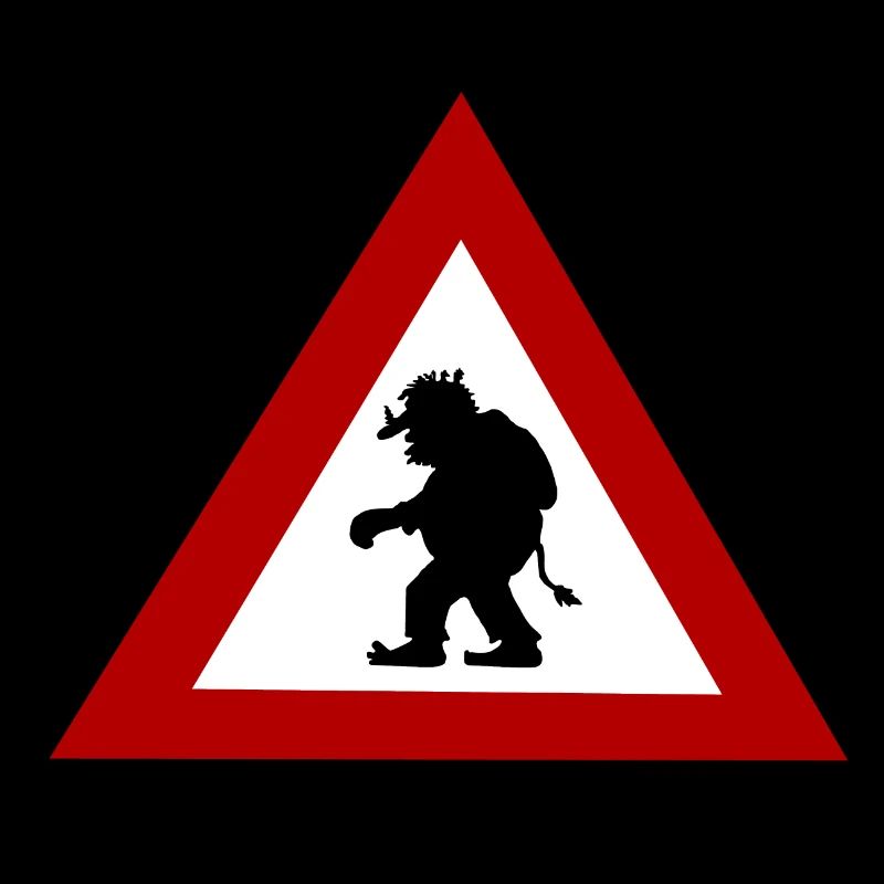 Panneau de danger Troll